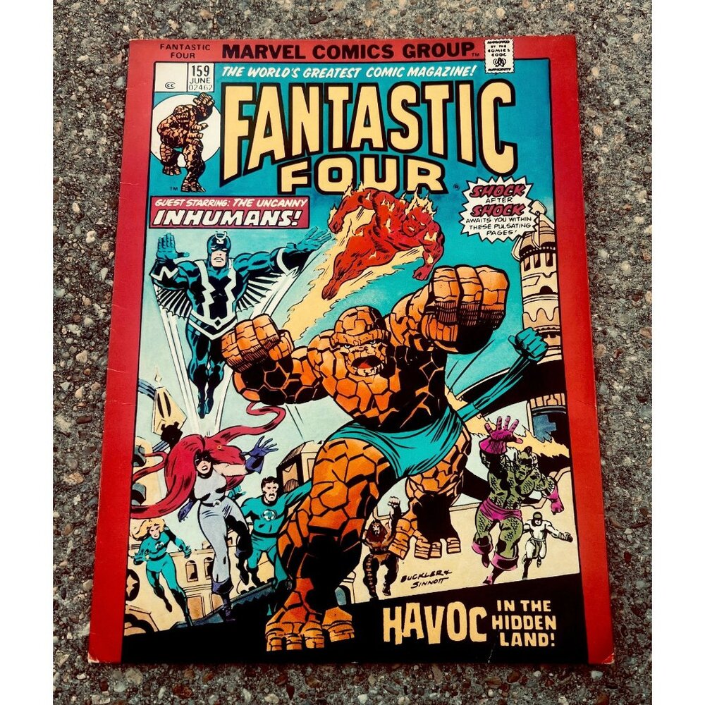 1975 Fantastic Four Portfolio Folder Marvel Comics Inhumans Cover Art